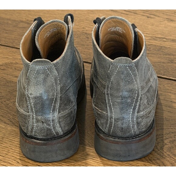 Frye Field Lace Up Oiled Leather Chukka Boots Men’s Sz 10 Ash Gray Moc Toe Lined main image 9
